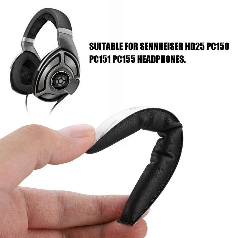 Ciglow Headset Headband Cushion Pad for 2 Pcs Replacement Headset Headband Cover for HD25 PC150 PC151 PC155 Over Ear Headset, Easy Installation (Black) - Image 4